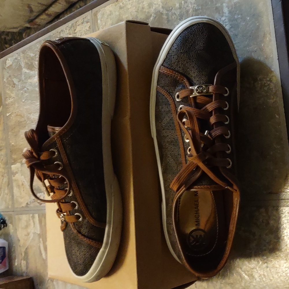 Michael Kors brown athletic shoes size 10